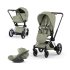 Carucior 3 in 1 pentru copii Cybex E-Priam Style, cu landou si scoica Cloud T Plus, Sage Green cu cadru Chrome - 1