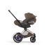 Carucior 3 in 1 pentru copii Cybex E-Priam Style, cu landou si scoica Cloud T Plus, Coconut Brown cu cadru Rosegold - 5
