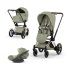 Carucior 3 in 1 pentru copii Cybex E-Priam Style, cu landou si scoica Cloud T Plus, Sage Green cu cadru Rosegold - 1