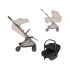 Carucior 3 in 1 pentru copii Anex Air-Q, cu landou si scoica Cosmo, confort si design modern, Vanille - 1