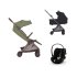 Carucior 3 in 1 pentru copii Anex Air-Q, cu landou si scoica Cloud G3 i-Size Plus, design modern, Pistache - 1