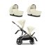 Cybex Gazelle S 2-в-1 бебешка количка с втора спортна част и 2 коша за носене, Seashell Beige - 1