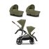 Cybex Gazelle S Παιδικό Καρότσι 2 σε 1 με Δεύτερη Μονάδα Αθλητισμού και 2 Πορτ-μπεμπέδες, Moss Green - 1