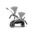 Carucior 3 in 1 pentru copii Cybex Gazelle S cu a doua unitate sport, 2 landouri si 2 scoici auto Cloud G3 Plus, Stone Grey - 2