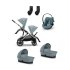 Carucior 3 in 1 pentru copii Cybex Gazelle S cu a doua unitate sport, 2 landouri si 2 scoici auto Cloud G3 Plus, Stormy Blue - 1