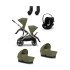 Cybex Gazelle S 3-в-1 количка с втора спортна част, 2 коша за носене и 2 столчета за кола Cloud G3 Plus, цвят Moss Green - 1