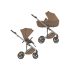 Carucior 2 in 1 pentru copii Anex Eli Special, versatil, elegant, Woody - 1