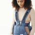 BabyBjorn Мини кош за новородено, памучен, анатомичен с множество позиции - Vintage Indigo - 10