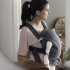 Кош за новородено BabyBjorn Mini, 3D Jersey, анатомичен, с множество позиции - Тъмно сив - 11