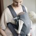 Кош за новородено BabyBjorn Mini, 3D Jersey, анатомичен, с множество позиции - Тъмно сив - 20