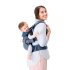 Анатомичен кош за новородено BabyBjorn One с множество позиции за носене памук - Denim Midnight Blue - 2