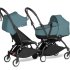 Количка за близнаци BABYZEN YOYO² CONNECT, двойна, с черна рамка, цветен пакет и количка - 2
