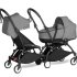 BABYZEN YOYO² CONNECT Καρότσι Διδύμων με Μαύρο Σκελετό, Color Pack & Πορτ-μπεμπέ Grey - 1