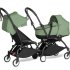 BABYZEN YOYO² CONNECT Διπλό Καρότσι με Μαύρο Σκελετό, Πακέτο Χρωμάτων και Πορτμπεμπέ σε Χρώμα Μέντας - 1