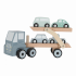 Camion cu platforma cu masinute Little Dutch - Albastru - 1