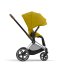 Carucior sport pentru copii Cybex Priam 4.0, premium, inovator - Mustard Yellow cu cadru Chrome Brown - 5