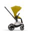 Carucior sport pentru copii Cybex Platinum e-Priam, inovativ electric, premium - Mustard Yellow cu cadru Rosegold - 2
