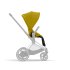 Carucior sport pentru copii Cybex Platinum e-Priam, inovativ electric, premium - Mustard Yellow cu cadru Chrome Black - 3