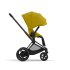Carucior sport pentru copii Cybex Platinum e-Priam, inovativ electric, premium - Mustard Yellow cu cadru Matt Black - 3