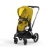 Carucior sport pentru copii Cybex Platinum e-Priam, inovativ electric, premium - Mustard Yellow cu cadru Matt Black - 1