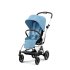 Детска спортна количка Cybex Gold Eezy S Twist+ 2, 360°, големи колела - Beach Blue със сребриста рамка  - 1