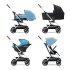 Детска спортна количка Cybex Gold Eezy S Twist+ 2, 360°, големи колела - Beach Blue със сребриста рамка  - 3