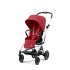 Детска спортна количка Cybex Gold Eezy S Twist+ 2, 360°, големи колела - Hibiscus Red със сребриста рамка  - 1