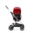 Детска спортна количка Cybex Gold Eezy S Twist+ 2, 360°, големи колела - Hibiscus Red със сребриста рамка  - 2