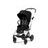 Детска спортна количка Cybex Gold Eezy S Twist+ 2, 360°, големи колела - Moon Black със сребриста рамка - 1