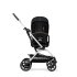 Детска спортна количка Cybex Gold Eezy S Twist+ 2, 360°, големи колела - Moon Black със сребриста рамка - 2