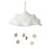Accesoriu pentru camera copilului Picca Loulou - Nor decorativ alb cu stelute aurii 34 cm - 1