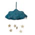 Accesoriu pentru camera copilului Picca Loulou - Nor decorativ albastru, cu stele aurii, 34 cm - 1