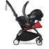 Carucior 3 in 1 pentru copii BABYZEN YOYO², cadru negru, cu landou, scoica auto Cloud G si pachet de culoare Red - 6