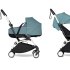 Детска количка BABYZEN YOYO² 3 в 1, бяла рамка, с пакет за новородено, кош за кош и цветен пакет Aqua - 1
