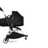 Детска количка за близнаци BABYZEN YOYO² CONNECT, двойна, с бяла рамка, кош и пакет Черен цвят - 2
