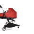 Детска количка за близнаци BABYZEN YOYO² CONNECT, двойна, с бяла рамка, количка и Червен цветен пакет - 2
