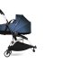 Детска количка за близнаци BABYZEN YOYO² CONNECT, двойна, с бяла рамка и кош за носене Air France Blue - 2