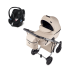 Бебешка количка Anex E/ Тип 3 в 1 в екологична кожа New Gothic Edition с черупка Cybex Aton 5 - 17