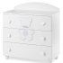 Детски скрин Italbaby Fiocco Classic, колекция Boutique, три чекмеджета, масив бук - Bianco - 1