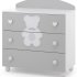Детски скрин Italbaby Fiocco Classic, колекция Boutique, три чекмеджета, масив бук - Сив - 1