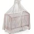 Сенник с воал за кошара ItalBaby Fiocco Classic, бродиран, Сив - 1