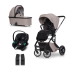 Детска количка 3 в 1 Cavoe Moi+, елегантна, компактна, с кош и кора за кола Cybex Aton S2 - Taupe - 19