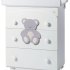 Детски скрин Italbaby Plush, Бутикова колекция, три чекмеджета, с матрак и корито - Сив - 1