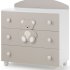 Детски скрин Italbaby Plush, колекция Boutique, три чекмеджета, масив бук - Choco - 1