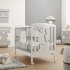 Детски скрин Italbaby Matisse, колекция Boutique, три чекмеджета, с матрак и корито - Bianco-Grey - 2