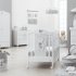 Детска кошара Italbaby Fiocco Classic, Бутикова колекция, изработена от масивна букова дървесина, просторна - Bianco - 3