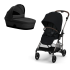 Παιδικό καροτσάκι Cybex Melio 2 σε 1, νέα έκδοση, εξαιρετικά ελαφρύ, με πορτμπαγκάζ - Moon Black - 1