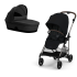 Детска количка 2 в 1 Cybex Melio, ново издание, ултра лека, с кош - Moon Black - 1