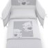 Set de pat Maxi Italbaby Baby Jolie, Colectia Trendy, cinci piese, din bumbac - Grey - 1