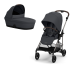 Παιδικό καρότσι Cybex Melio 2 σε 1, νέας έκδοσης, εξαιρετικά ελαφρύ, με πορτ-μπεμπέ - Monument Grey - 1